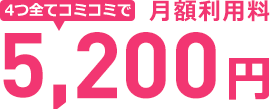 4つ全てコミコミで月額利用料5,217円